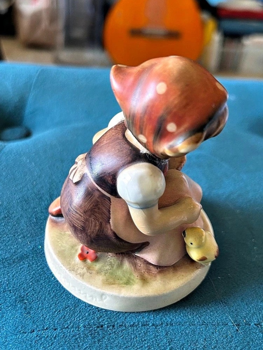 Goebel Porcelain Hand Painted Girl with Chicks Figurine Germany MPN 570